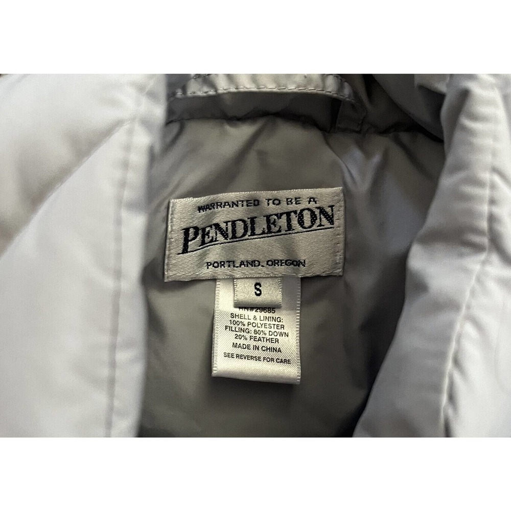 Pendleton Puffer Down Feather Vest Size Medium S … - image 3